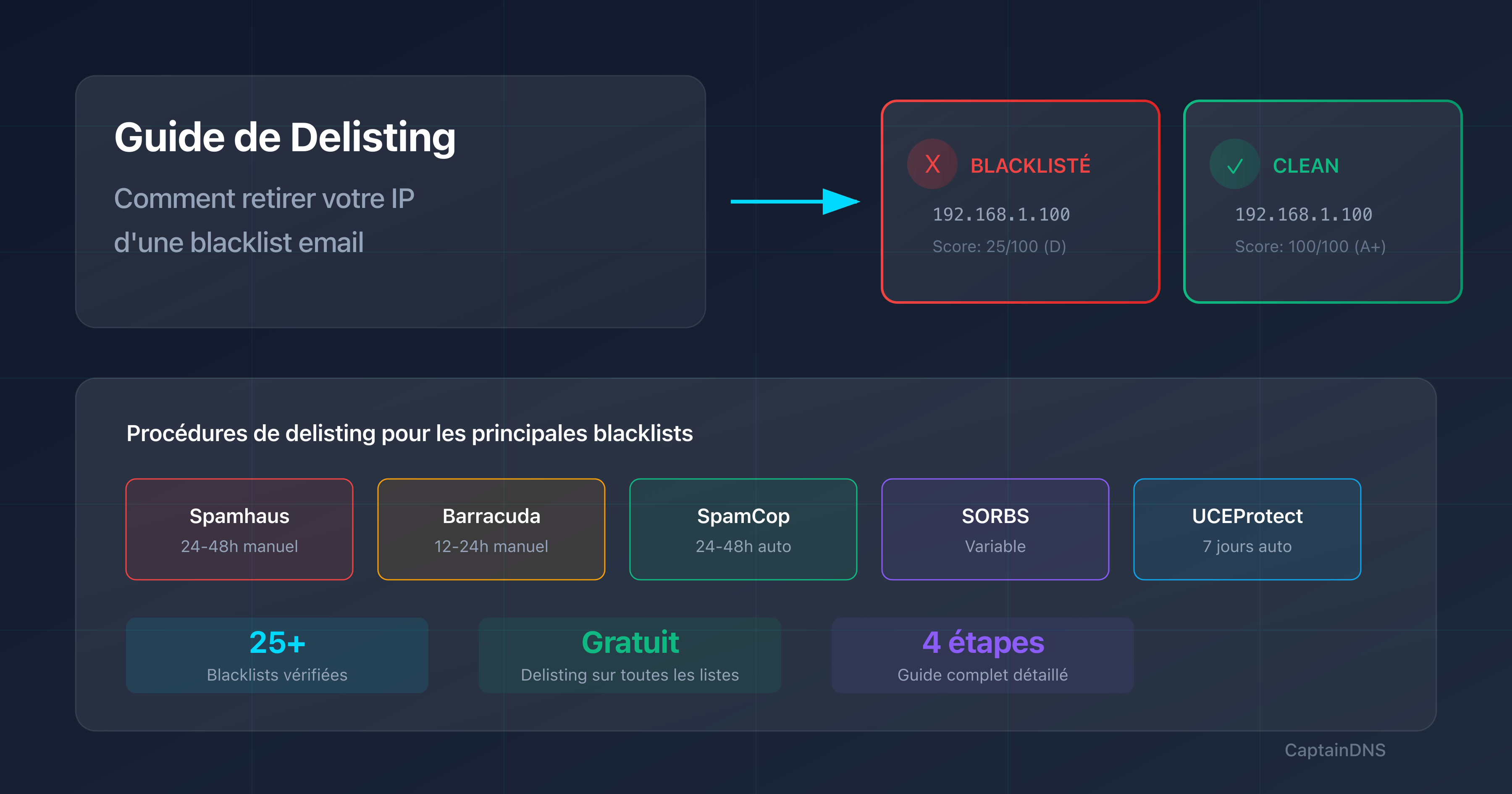 Guide de delisting : comment retirer une IP des blacklists email